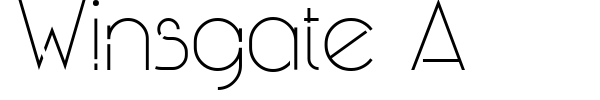 Winsgate A font preview